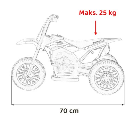 Mini Cross Na Akumulator Motorek Cross Honda CRF 450R Czerwony
