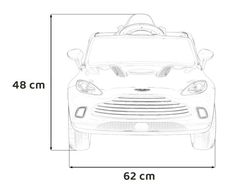 Auto Na Akumulator Aston Martin DBX Biały