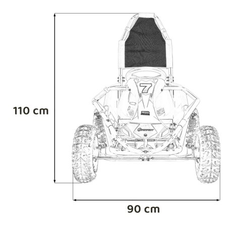 Gokart Na Akumulator Pojazd MUD MONSTER Pomarańczowy