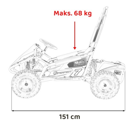 Gokart Na Akumulator Pojazd MUD MONSTER Pomarańczowy