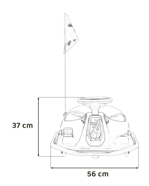 Auto Na Akumulator Pojazd Racing Drifter Biały