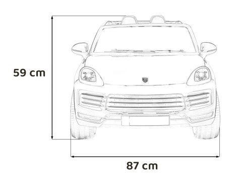 Auto Na Akumulator Porsche Cayenne S Lakier Czarny Pilot Audio LED