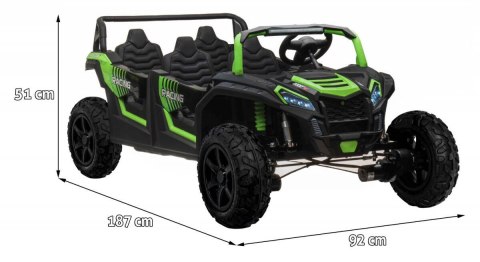Auto Na Akumulator 4-osobowy Buggy ATV RACING UTV2000 Bateria Li-ion Zielon Auto Na Akumulator 4-osobowy Buggy ATV RACING UTV2000 Bateria Li-ion Zielon