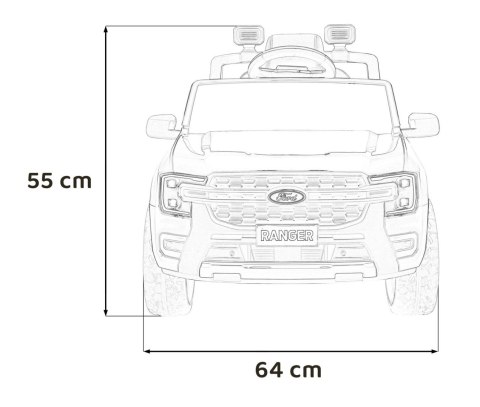 Auto Na Akumulator Pojazd Ford Ranger LIFT Czerwony