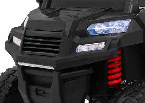 Jeep Na Akumulator Farmer Truck Czarny Napęd 4x4 Pilot Kiper Audio LED