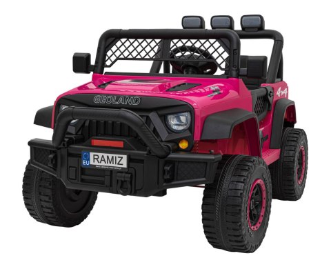 Auto Na Akumulator Terenowe Geoland Power Różowy Pilot Silniki Bagażnik LED Auto Na Akumulator Terenowe Geoland Power Różowy Pilot Silniki Bagażnik LED