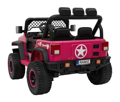 Auto Na Akumulator Terenowe Geoland Power Różowy Pilot Silniki Bagażnik LED Auto Na Akumulator Terenowe Geoland Power Różowy Pilot Silniki Bagażnik LED