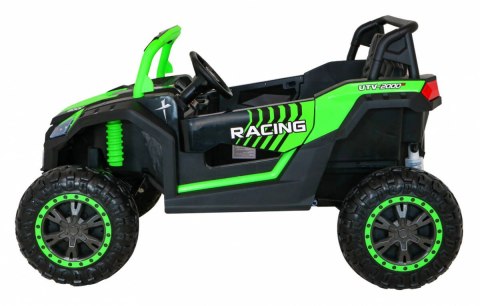 Auto Na Akumulator Buggy ATV Racing Zielony Napęd 4x4 Pilot MP3 LED EVA Auto Na Akumulator Buggy ATV Racing Zielony Napęd 4x4 Pilot MP3 LED EVA