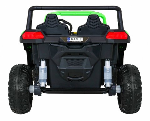 Auto Na Akumulator Buggy ATV Racing Zielony Napęd 4x4 Pilot MP3 LED EVA Auto Na Akumulator Buggy ATV Racing Zielony Napęd 4x4 Pilot MP3 LED EVA