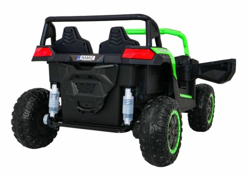 Auto Na Akumulator Buggy ATV Racing Zielony Napęd 4x4 Pilot MP3 LED EVA Auto Na Akumulator Buggy ATV Racing Zielony Napęd 4x4 Pilot MP3 LED EVA