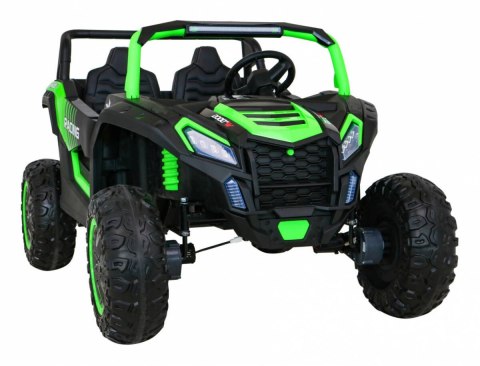 Auto Na Akumulator Buggy ATV Racing Zielony Napęd 4x4 Pilot MP3 LED EVA Auto Na Akumulator Buggy ATV Racing Zielony Napęd 4x4 Pilot MP3 LED EVA
