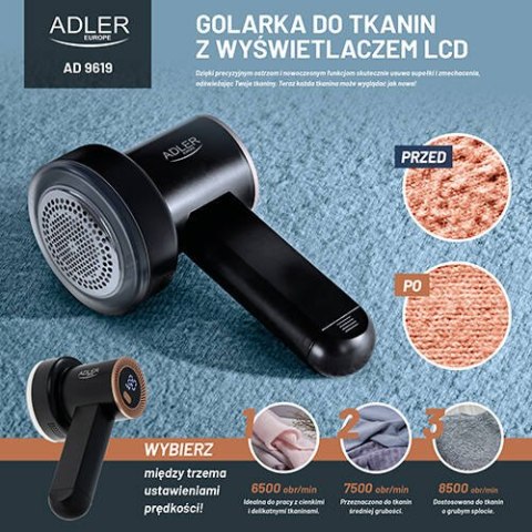 Golarka do Tkanin z Wyświetlaczem LCD + 2x rolki do ubrań Golarka do Tkanin z Wyświetlaczem LCD + 2x rolki do ubrań