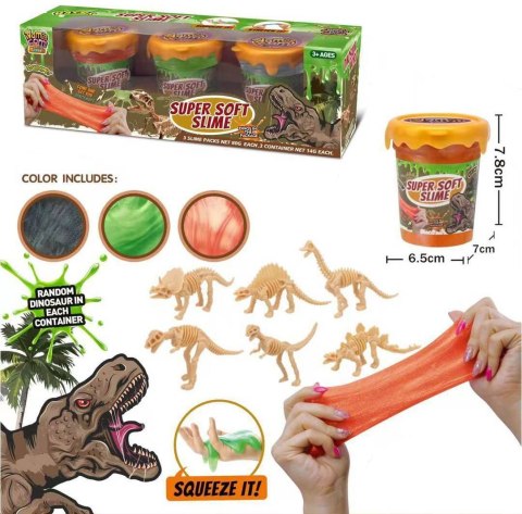 ZESTAW MASA PLASTYCZNA SLIME FIGURKA DINOZAURA ZESTAW MASA PLASTYCZNA SLIME FIGURKA DINOZAURA
