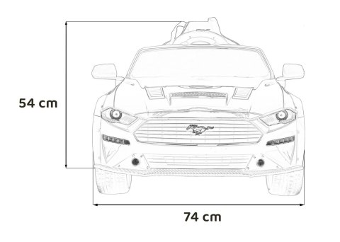 Autko Na Akumulator Ford Mustang GT Biały Audio MP3 LED EVA Wolny Start