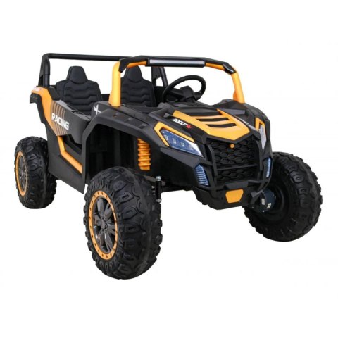 Auto Na Akumulator Buggy ATV Racing Złoty Napęd 4x4 Pilot MP3 LED EVA