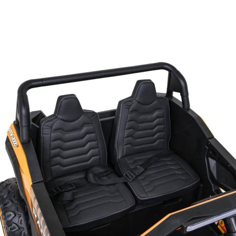 Auto Na Akumulator Buggy ATV Racing Złoty Napęd 4x4 Pilot MP3 LED EVA