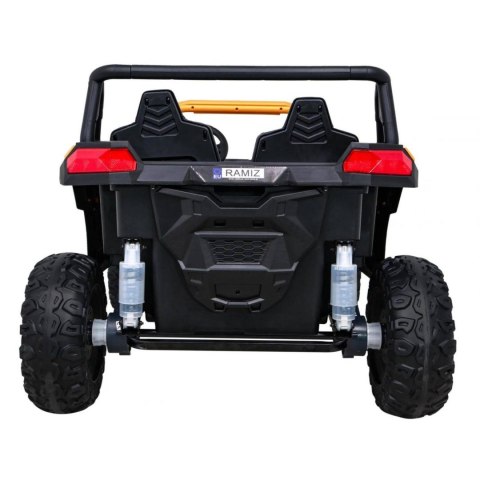 Auto Na Akumulator Buggy ATV Racing Złoty Napęd 4x4 Pilot MP3 LED EVA