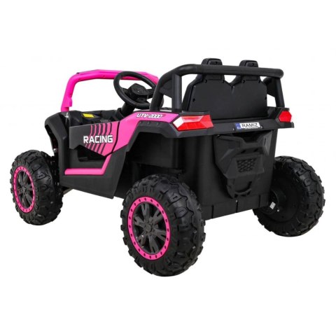 Auto Na Akumulator Buggy UTV 2000M Racing Biały Napęd 4x4 Pilot MP3 LED EVA