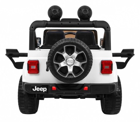 Jeep Na Akumulator Wrangler Rubicon Biały Pilot Radio MP3 LED Koła EVA