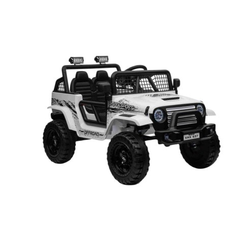 Jeep Na Akumulator Pojazd OFF ROAD 4x4 SPORT Biały Jeep Na Akumulator Pojazd OFF ROAD 4x4 SPORT Biały