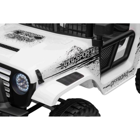 Jeep Na Akumulator Pojazd OFF ROAD 4x4 SPORT Biały Jeep Na Akumulator Pojazd OFF ROAD 4x4 SPORT Biały