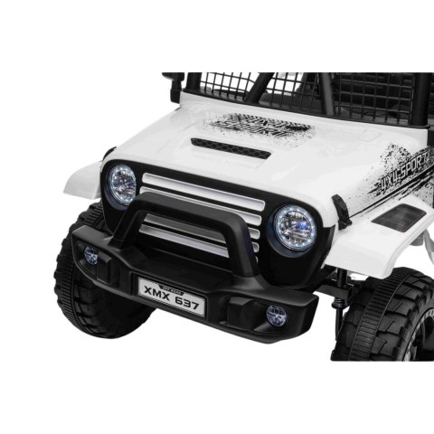 Jeep Na Akumulator Pojazd OFF ROAD 4x4 SPORT Biały Jeep Na Akumulator Pojazd OFF ROAD 4x4 SPORT Biały