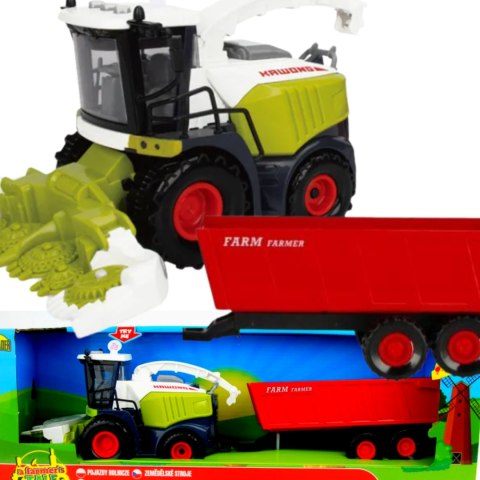KOMBAJN Z PRZYCZEPĄ MASZYNA ROLNICZA LED DŹWIĘK KOMBAJN Z PRZYCZEPĄ MASZYNA ROLNICZA LED DŹWIĘK