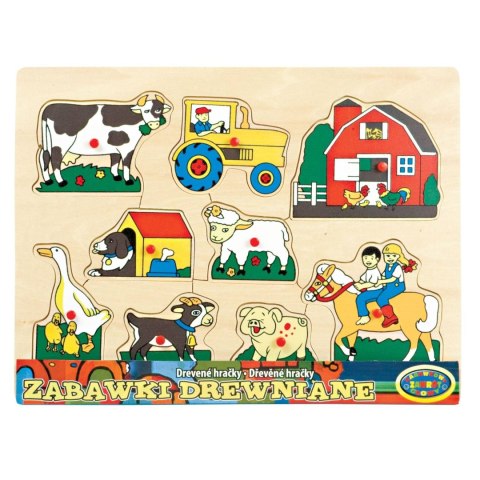 UKŁADANKA---DREWNIANA farma+zwierzęta UKŁADANKA---DREWNIANA farma+zwierzęta