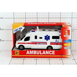 AMBULANS ŚWIATŁO/DŹWIĘKI W PUDEŁKU 1 SZT.