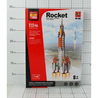 UKŁADANKA KLOCKI METALOWE- RAKIETA 212 ELEMENTÓW
