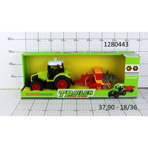 TRAKTOR(DŹWIĘKI) Z PRZYCZEPĄ W PUDEŁKU TRAKTOR(DŹWIĘKI) Z PRZYCZEPĄ W PUDEŁKU
