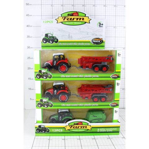 TRAKTOR METALOWY Z PRZYCZEPĄ W PUDEŁKU 1 SZT. TRAKTOR METALOWY Z PRZYCZEPĄ W PUDEŁKU 1 SZT.