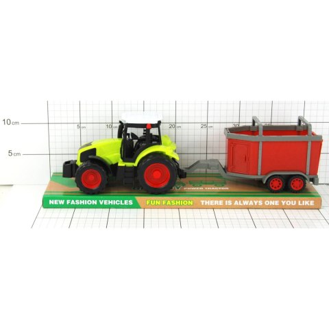 TRAKTOR Z PRZYCZEPĄ POD KLOSZEM 1szt TRAKTOR Z PRZYCZEPĄ POD KLOSZEM 1szt