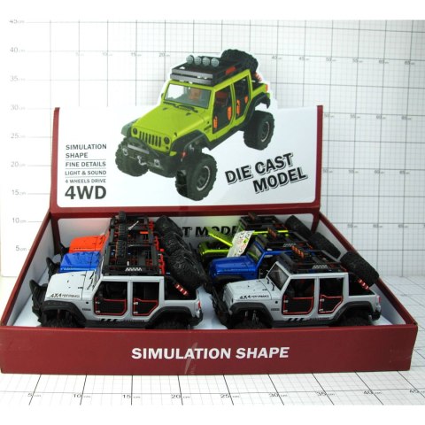 JEEP METAL 1:24 ŚW./DŹW. 1 SZT. JEEP METAL 1:24 ŚW./DŹW. 1 SZT.