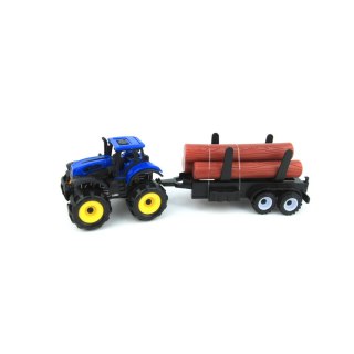 TRAKTOR Z PRZYCZEPĄ POD KLOSZEM