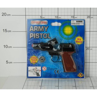 PISTOLET METALOWY NA SPŁONKĘ- BLISTER 1 SZT.