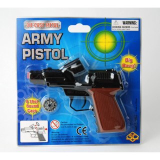 PISTOLET METALOWY NA SPŁONKĘ- BLISTER 1 SZT.