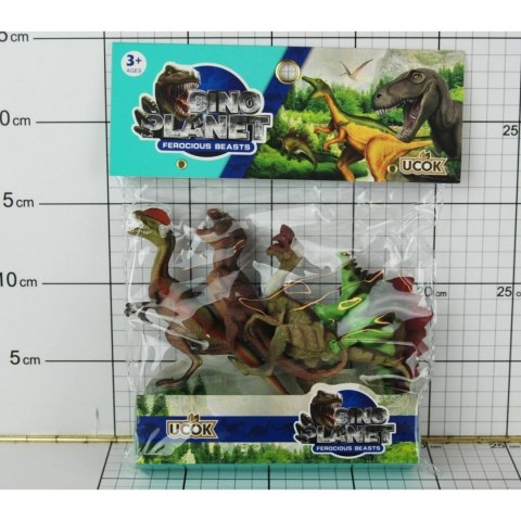 DINOZAURY W FOLII 4 SZT. DINOZAURY W FOLII 4 SZT.