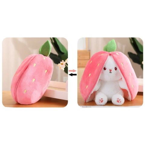Magiczny Królik 25cm Truskawka Maskotka Pluszak Uroczy Design Uszka Magiczny Królik 25cm Truskawka Maskotka Pluszak Uroczy Design Uszka