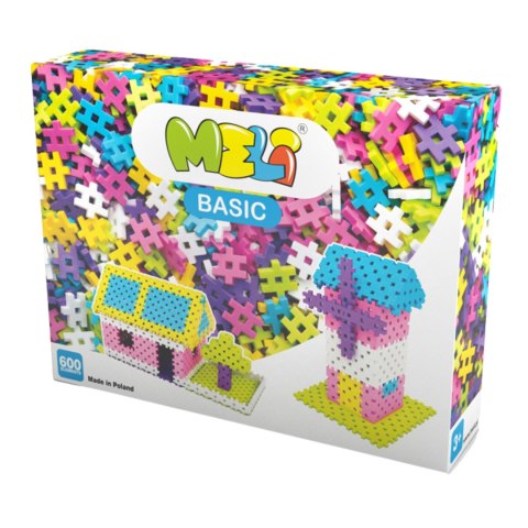 Zestaw Klocków Konstrukcyjnych Basic Pink 600 Elementów Klocki Meli Puzzle Zestaw Klocków Konstrukcyjnych Basic Pink 600 Elementów Klocki Meli Puzzle