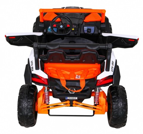 Buggy UTV-MX na akumulator dla dzieci Pomarańczowy + Napęd 4x4 + Pilot