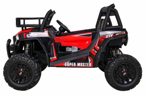 Buggy UTV Terenówka dla dzieci Czerwony + Pilot + Bagażnik + Wolny Start