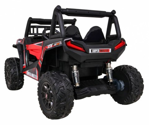 Buggy UTV Terenówka dla dzieci Czerwony + Pilot + Bagażnik + Wolny Start