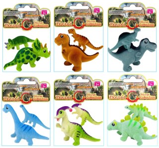 DINOZAURY FLOKOWANE MAMA I DZIECKO 1szt