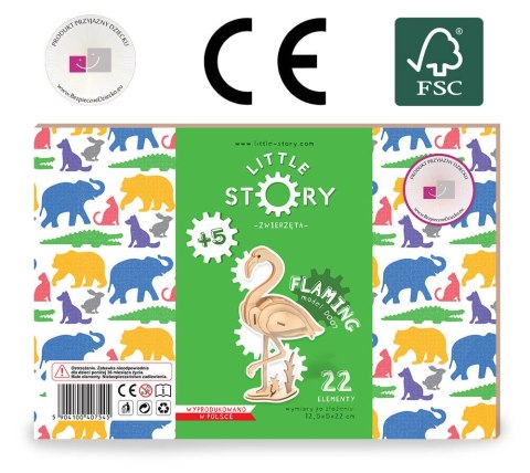 Little Story Drewniane Puzzle Model 3D - Flaming Little Story Drewniane Puzzle Model 3D - Flaming