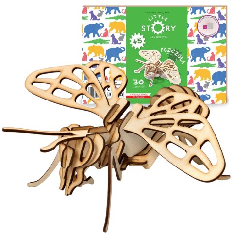 Little Story Drewniane Puzzle Model 3D - Pszczoła Little Story Drewniane Puzzle Model 3D - Pszczoła