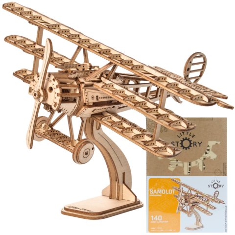 Little Story Drewniane Puzzle Model 3D - Samolot Trójpłat Little Story Drewniane Puzzle Model 3D - Samolot Trójpłat