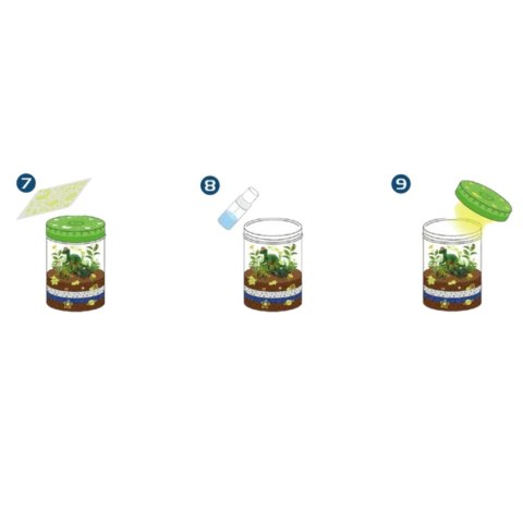 DINOZAUR TERRARIUM PROJEKTOR LAMPKA NOCNA DINOZAURY PIASEK NAKLEJKI ROŚLINY