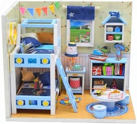 HONGDA Składany Drewniany Model Puzzle 3D DIY Charles's Room HONGDA Składany Drewniany Model Puzzle 3D DIY Charles's Room