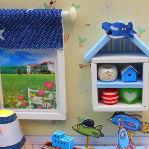 HONGDA Składany Drewniany Model Puzzle 3D DIY Charles's Room HONGDA Składany Drewniany Model Puzzle 3D DIY Charles's Room